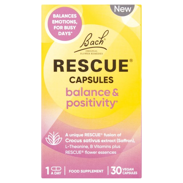 Bach Flower Remedies Balance & Positivity Rescue Capsules   30 per pack GOODS M&S   