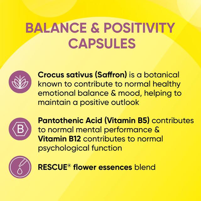 Bach Flower Remedies Balance & Positivity Rescue Capsules   30 per pack GOODS M&S   