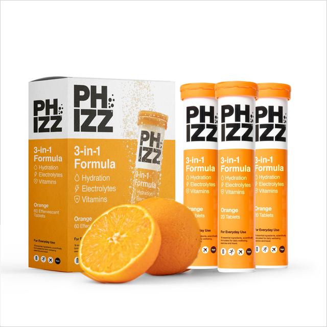 Phizz Orange Multivitamin Hydration & Electrolyte Effervescent Tablets   60 per pack GOODS M&S   