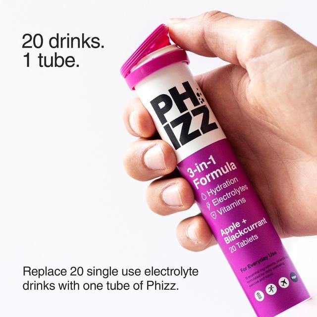 Phizz Apple & Blackcurrant Multivitamin Hydration & Electrolyte Tablets   60 per pack GOODS M&S   