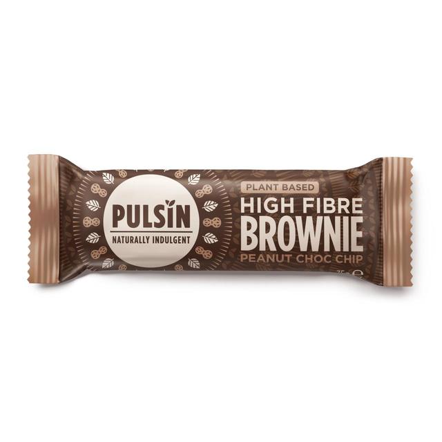 Pulsin Peanut Choc Chip Vegan High Fibre Brownie Multipack   4 x 35g