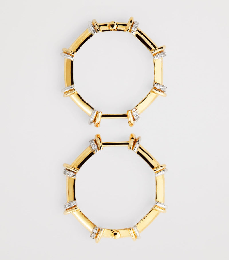 L'Atelier Nawbar 18kt gold diamond hoop earrings N93, UK version