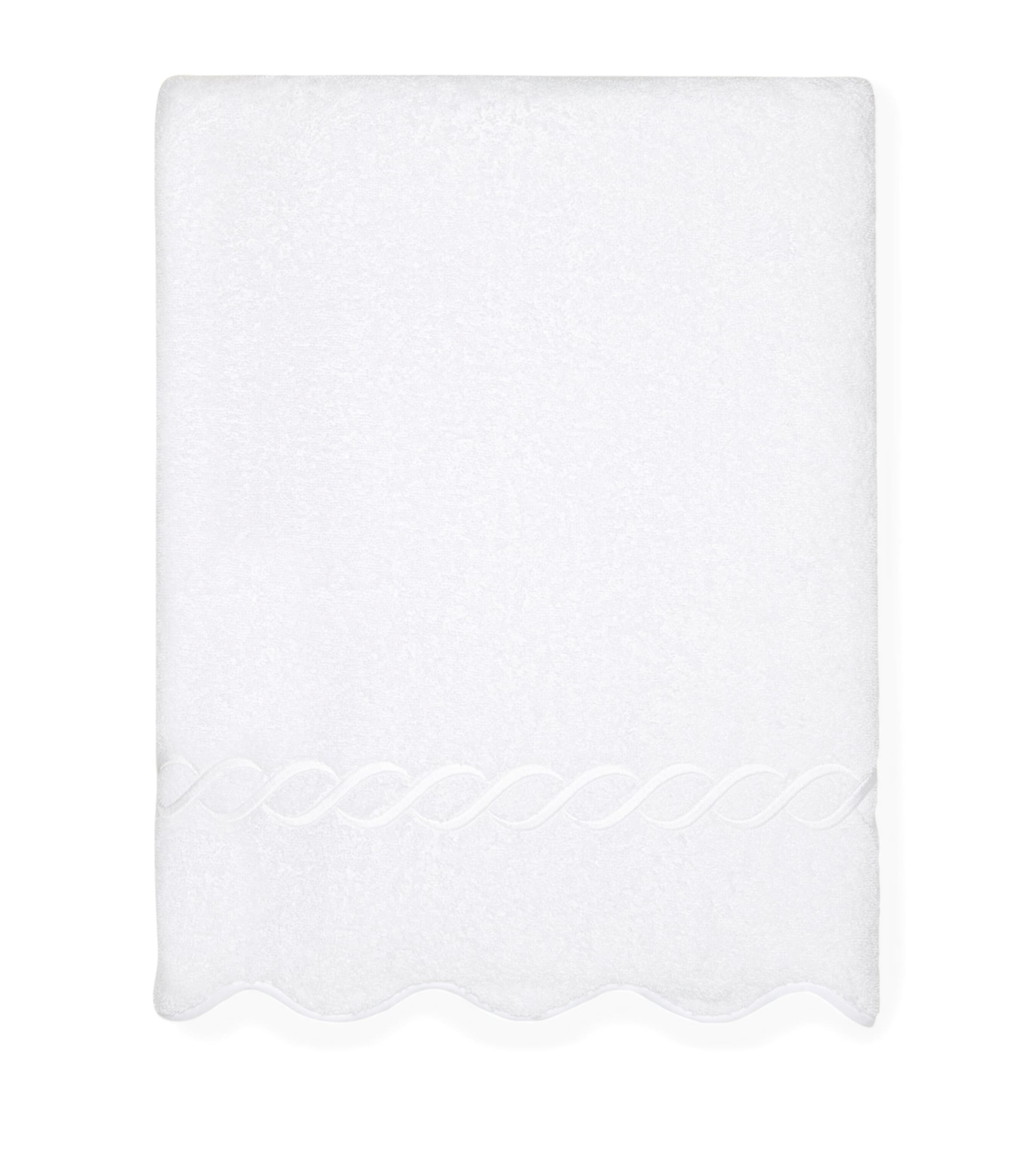 Pratesi Cotton Treccia Bath Sheet 100cm x 180cm, imported from the UK