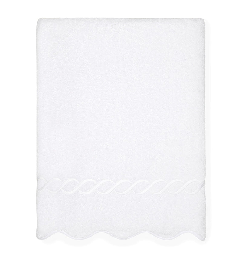 Pratesi Cotton Treccia Bath Sheet 100cm x 180cm, imported from the UK