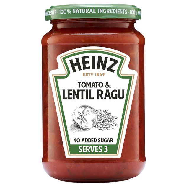 Heinz Tomato & Lentil Ragu Pasta Sauce   350g