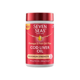 Seven Seas Cod Liver Oil Max Strength Omega-3 & Vitamin D Capsules   60 per pack GOODS M&S   