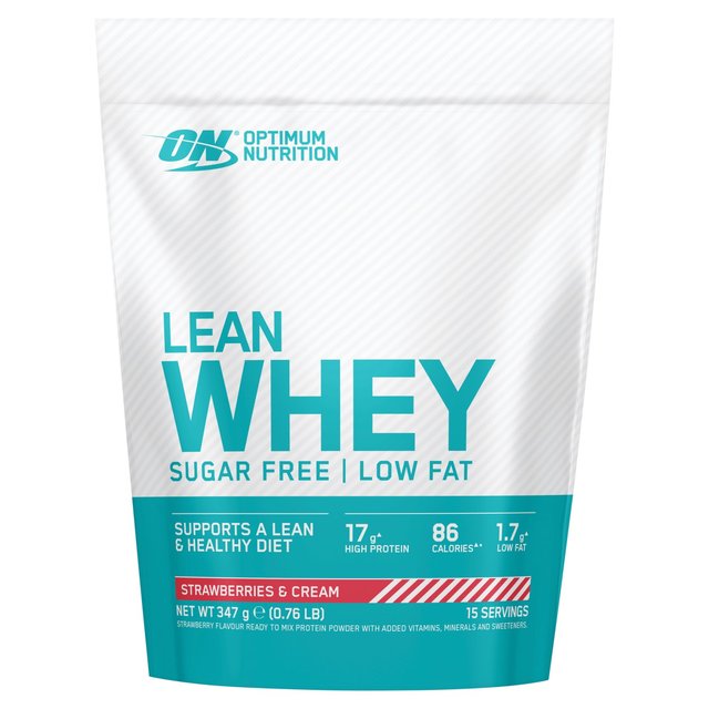 Optimum Nutrition Strawberries & Cream Lean Whey Powder    347g