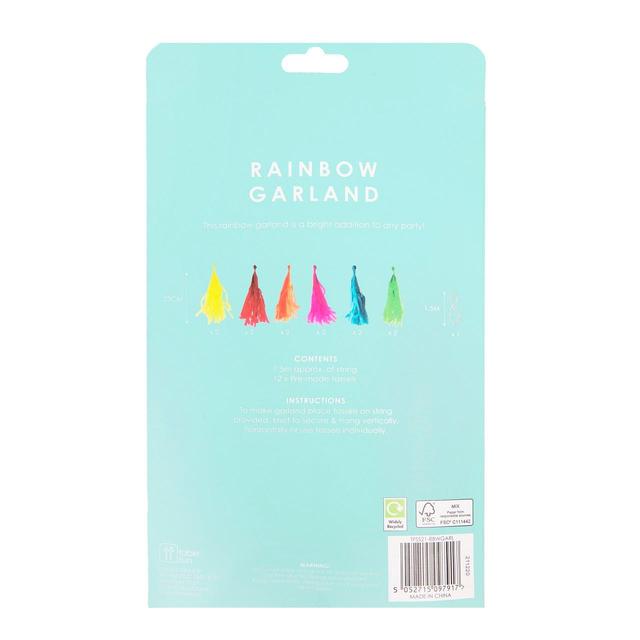 Talking Tables Rainbow Tassel Garland GOODS M&S   