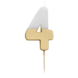 Number 4 Gold Candle 4th Birthday GOODS M&S   