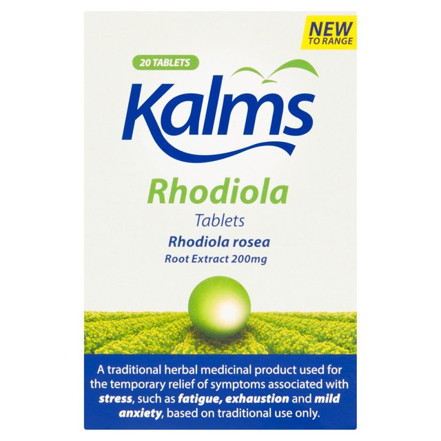 Kalms 200mg Rhodiola Rosea Root Extract Tablets    20 per pack GOODS M&S   