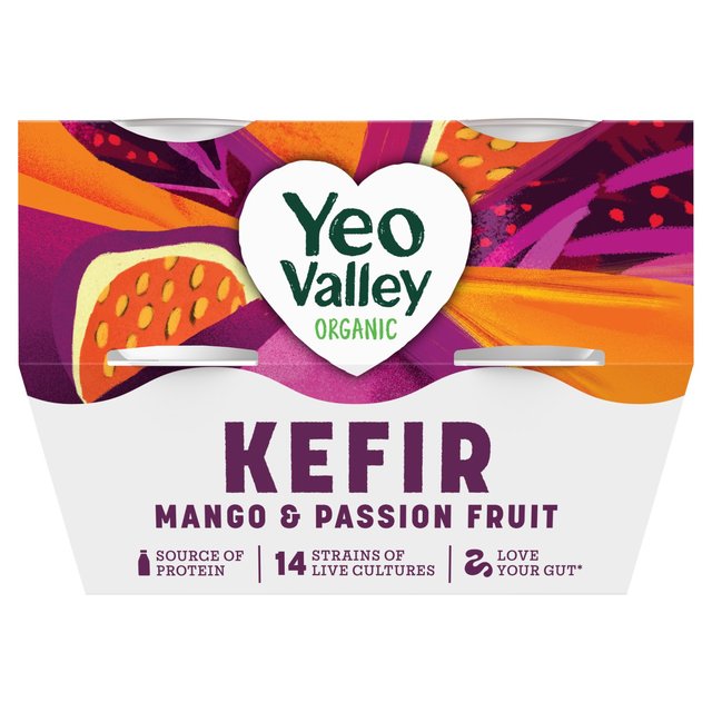 Yeo Valley Organic Mango & Passionfruit Kefir Yogurt   4 x 100g GOODS M&S   