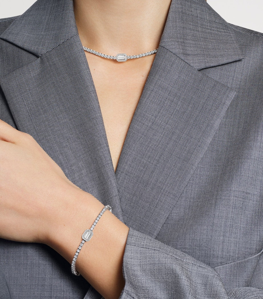 Boucheron Rivière Vendôme white gold diamond bracelet - British product