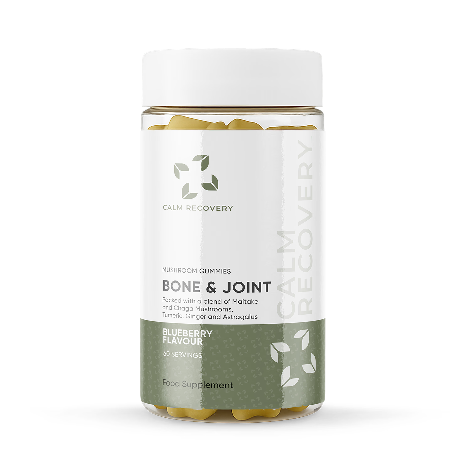 Calm Recovery Bone & Joint mushroom gummies 60 count (British brand)
