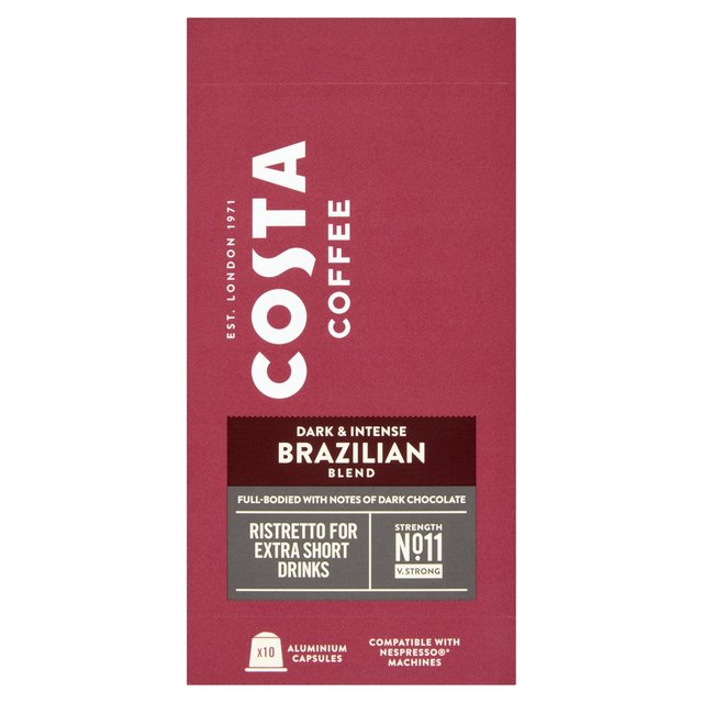 Costa Coffee Nespresso Compatible Brazilian Blend Ristretto   10 per pack