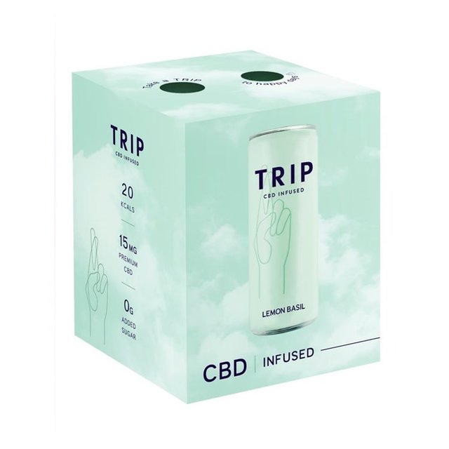 TRIP CBD Infused Lemon Basil   4 x 250ml GOODS M&S   