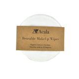 Acala reusable makeup wipes white pack of 5, UK version