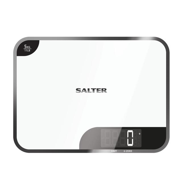 Salter 1064 WHDR Salter Super Clear White Glass Scale GOODS M&S   