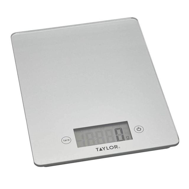 Taylor Pro Glass Digital Kitchen Scale 5kg Silver Gift Boxed