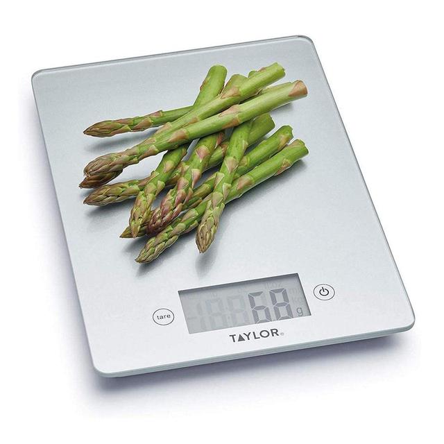 Taylor Pro Glass Digital Kitchen Scale 5kg Silver Gift Boxed