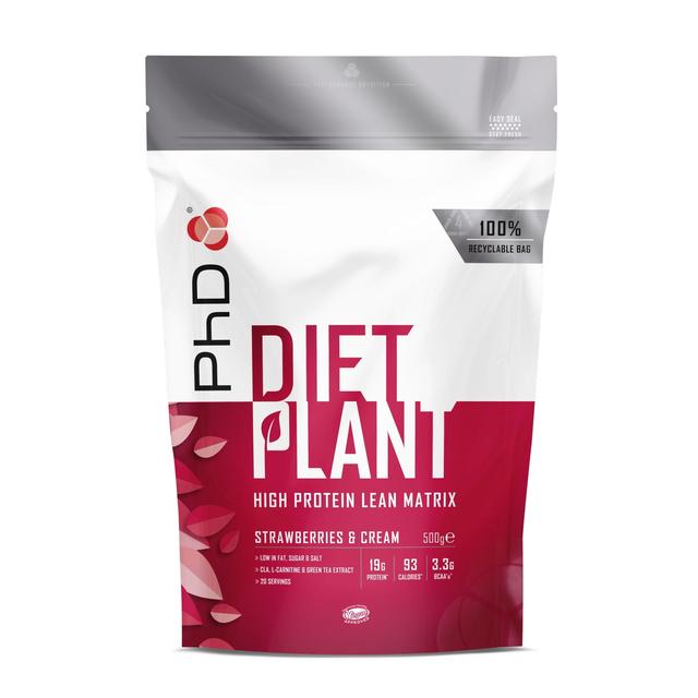 PhD Nutrition Strawberries & Cream Diet Plant Protein Powder   500g GOODS M&S   