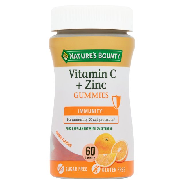 Nature's Bounty Orange Vitamin C + Zinc Supplement Gummies    60 per pack