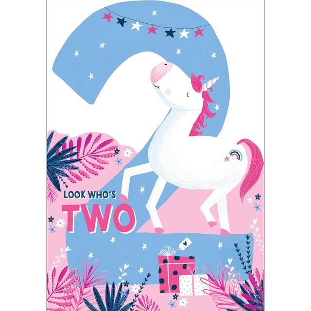 Magical Unicorn 2nd Birthday Card GOODS M&S   