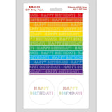 Rainbow Stripe Gift Wrap Sheets & Tags   2 per pack GOODS M&S   