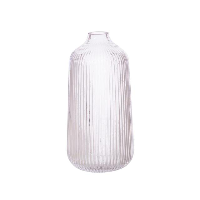 Sass & Belle Tall Fluted Glass Vase Clear GOODS M&S   