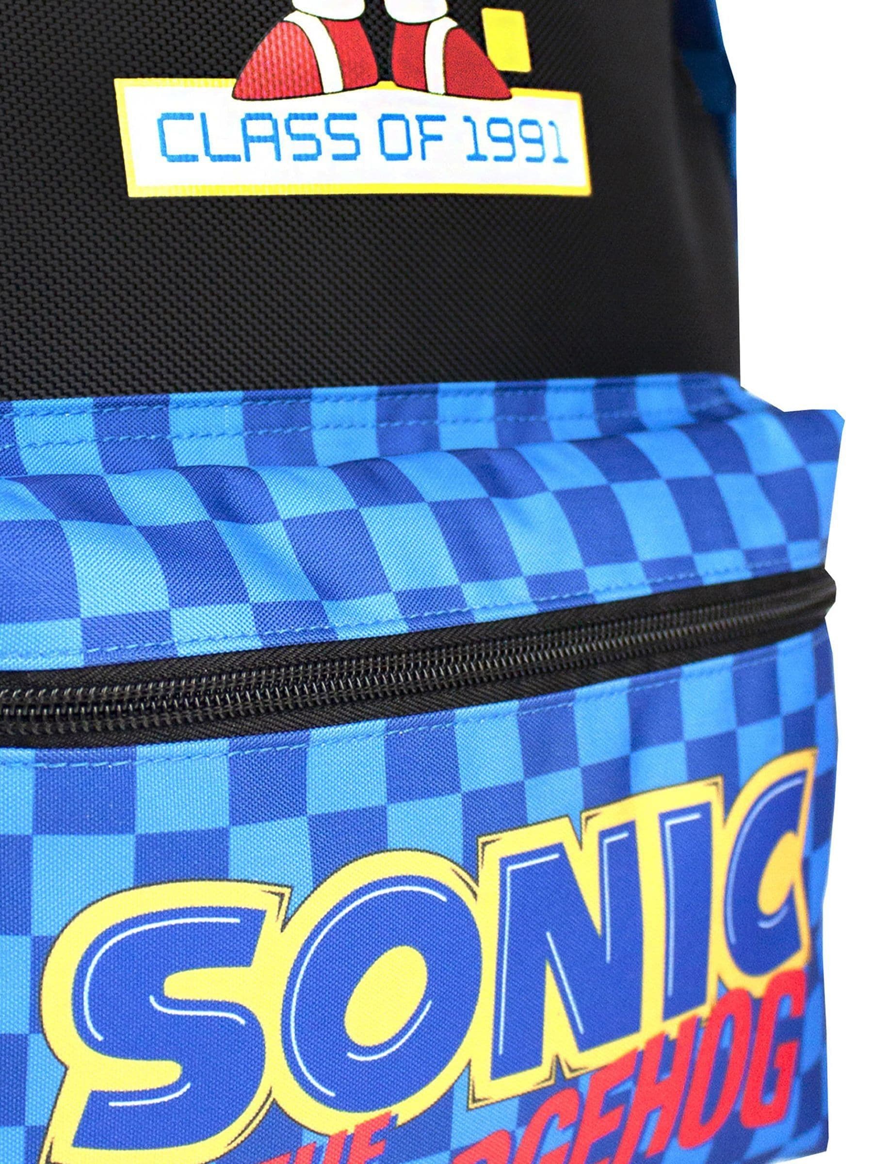 Vanilla Underground Sonic Hedgehog boys checkerboard pocket backpack (British brand)