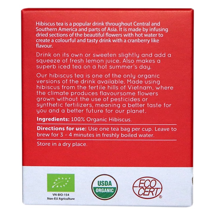 Natur Boutique Organic Hibiscus Tea 20 Sachets Teas Holland&Barrett   