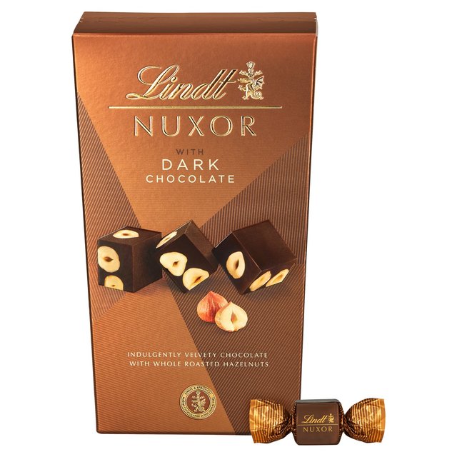 Lindt NUXOR Dark Gianduja Chocolate with Hazelnuts   165g GOODS M&S   