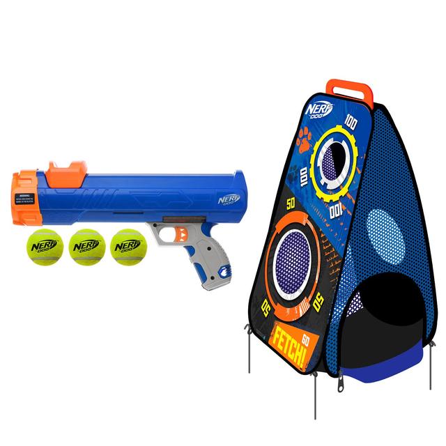 Nerf Tennis Ball Blaster with Target Game Dog Toy GOODS M&S   