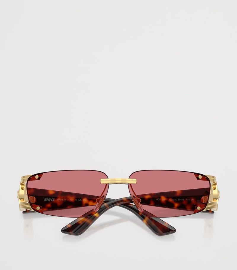 Versace Metal VE2291 rectangle sunglasses (British brand)