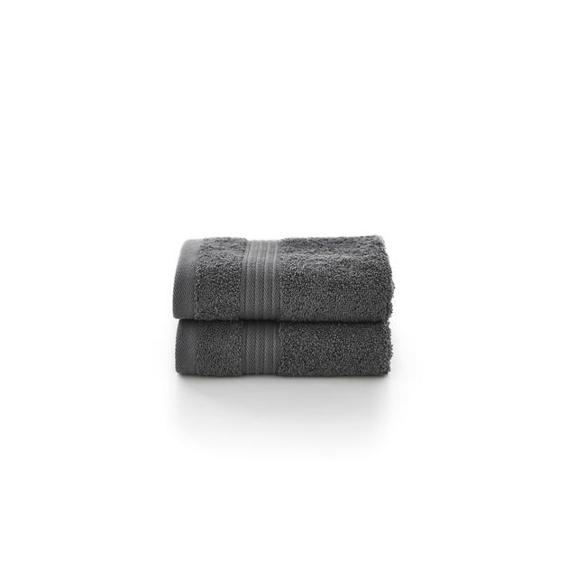 Bliss 100% Pima Cotton Face Cloths Carbon   2 per pack