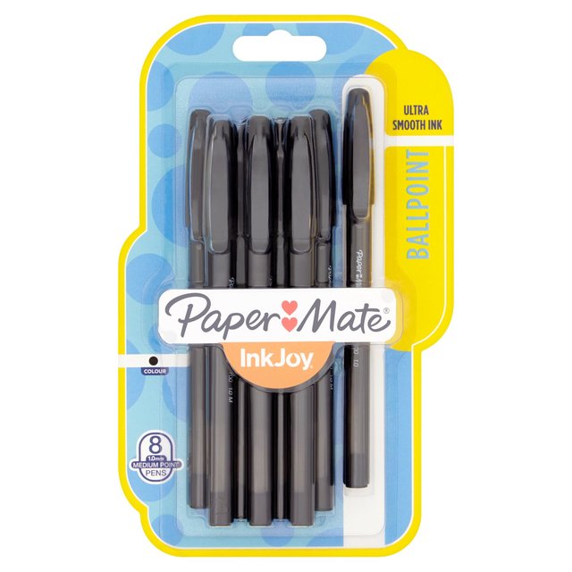 Paper Mate Inkjoy Ballpoint Black   8 per pack