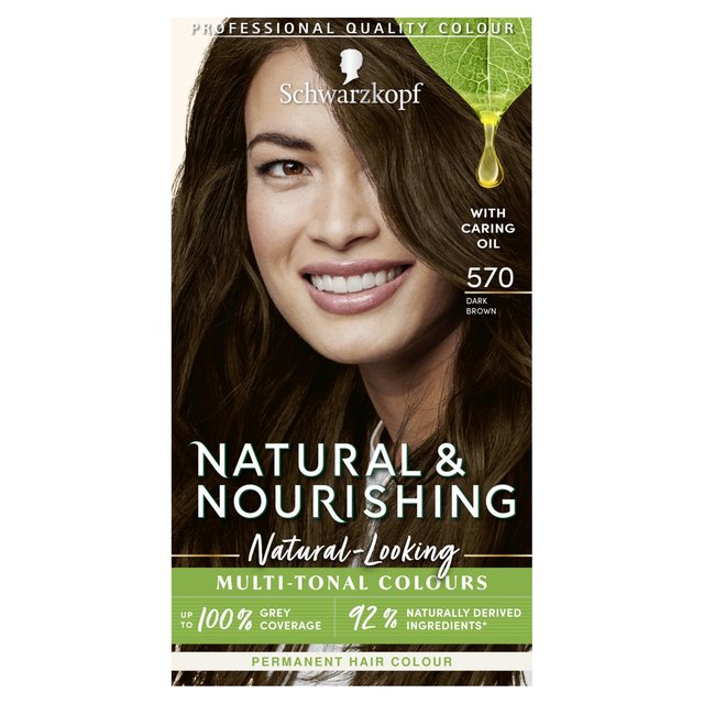 Schwarzkopf Natural & Nourishing 570 - Dark Brown Permanent Hair Dye   143g