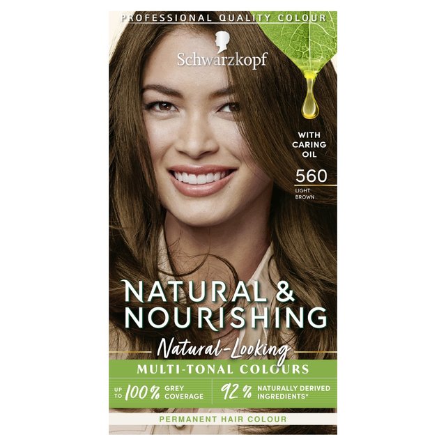 Schwarzkopf Natural & Nourishing 560 - Light Brown Permanent Hair Dye   143g GOODS M&S   