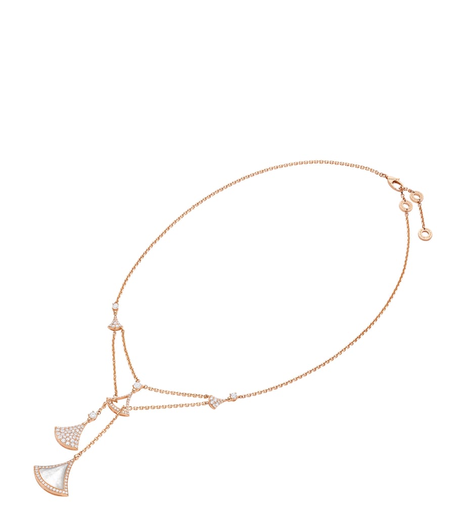 Bvlgari Divas' Dream necklace rose gold mother-of-pearl diamond, imported from the UK