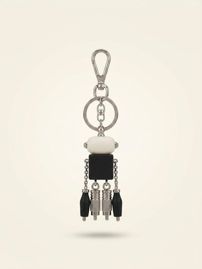 selfridges Prada Robot Saffiano Leather Keychain Charm- Buy online at McGrocer