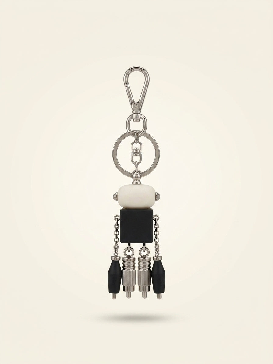 Prada robot keychain charm in Saffiano leather 9.5cm, UK version