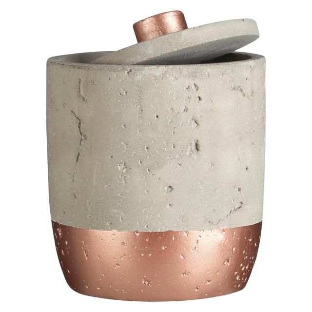 Premier Housewares Cotton Jar With Lid Neptune Copper and Concrete GOODS M&S   