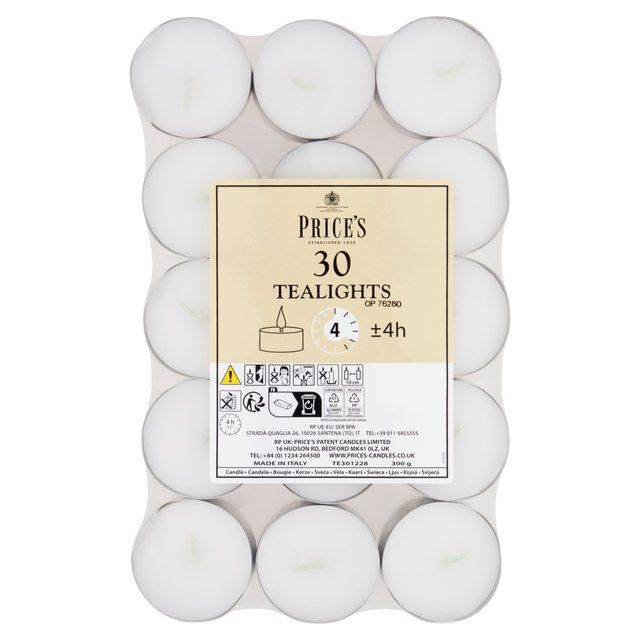 Price's Tealights   30 per pack GOODS M&S   