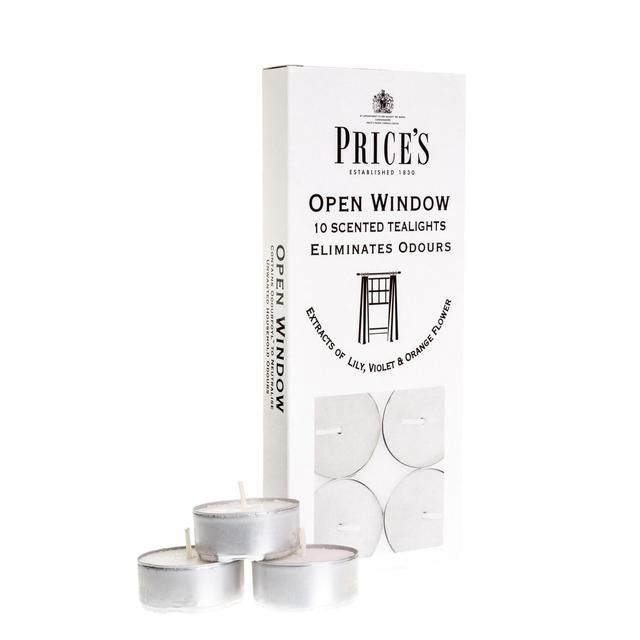 Price's Candles Open Window Odour Eliminating Tealights   10 per pack