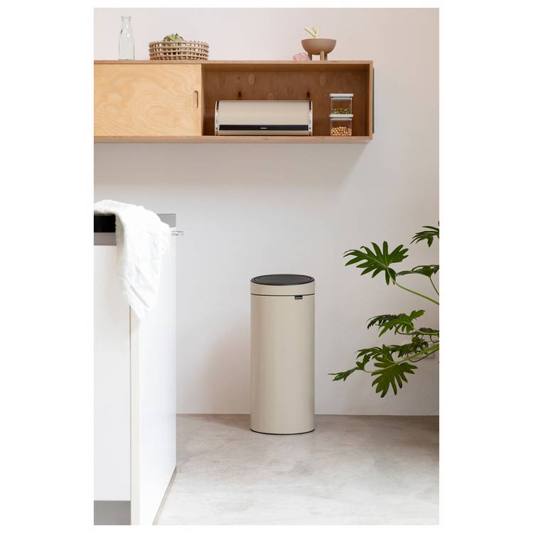 Brabantia touch bin soft beige 30L, UK version