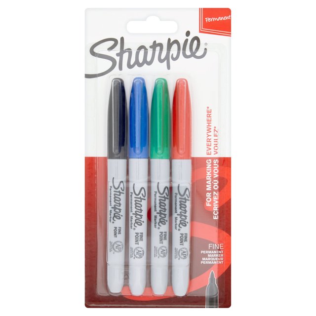 Sharpie Permanent Marker Assorted   4 per pack