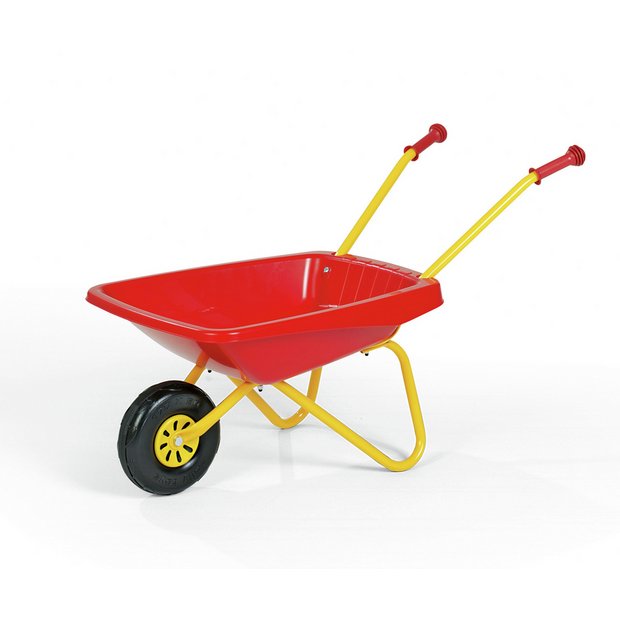 Kids metal and plastic wheelbarrow red yellow, imported from the UK