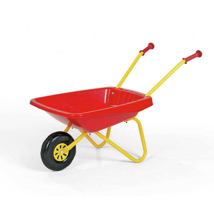 Kids metal and plastic wheelbarrow red yellow, imported from the UK
