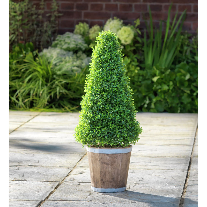 Sainsbury's faux cone tree in lime-washed pot 74cm (British brand)