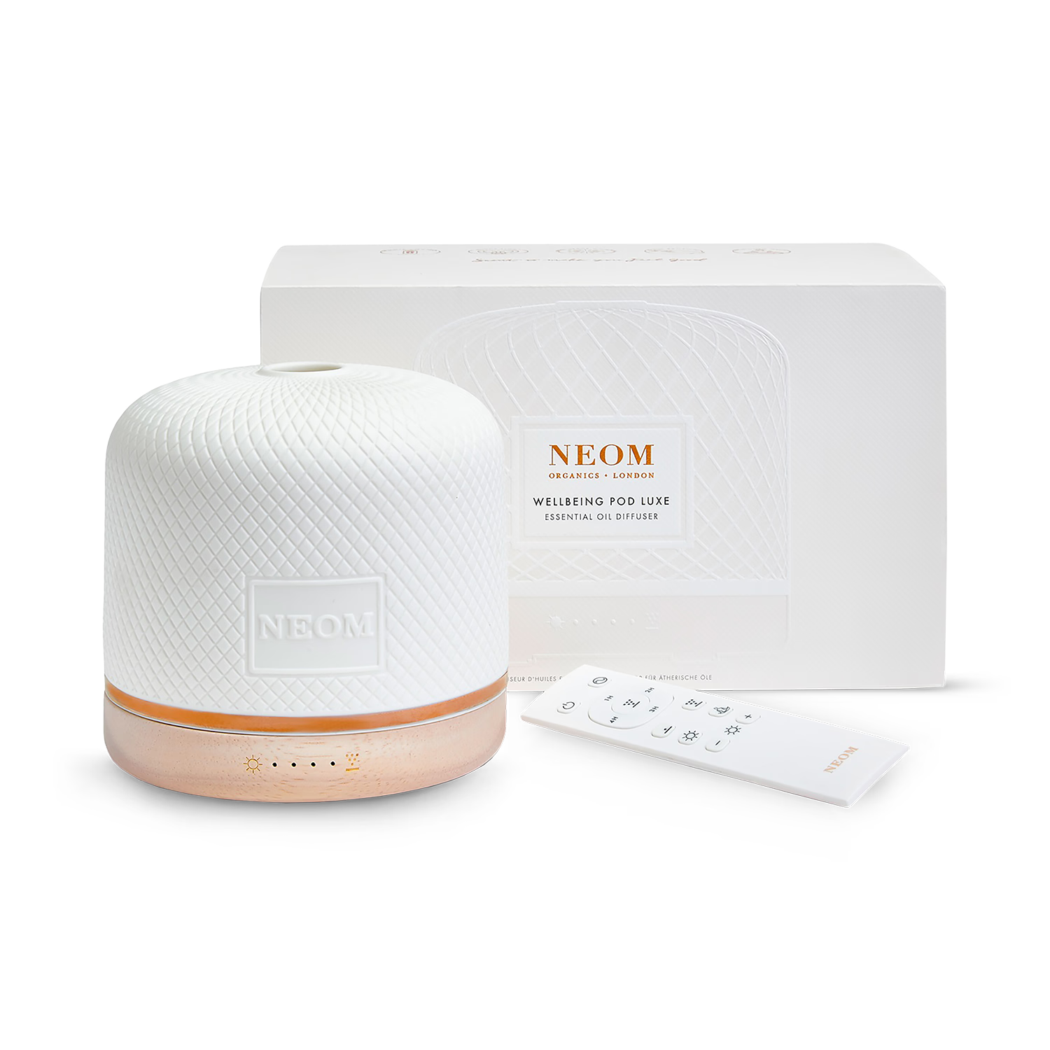 NEOM Wellbeing Pod Luxe essential oil diffuser, imported from the UK