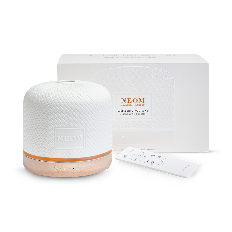 NEOM Wellbeing Pod Luxe essential oil diffuser, imported from the UK
